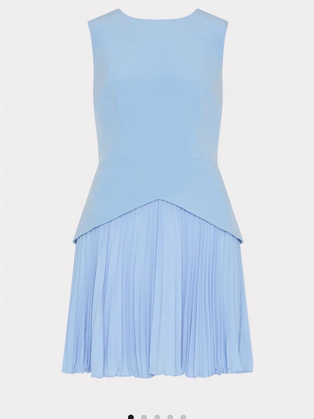 Milly haddy pleated dress in blue